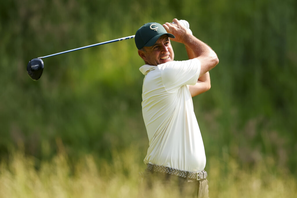 Richard Bland tees off on the seventh hole at Oakmont during the 125th US Open