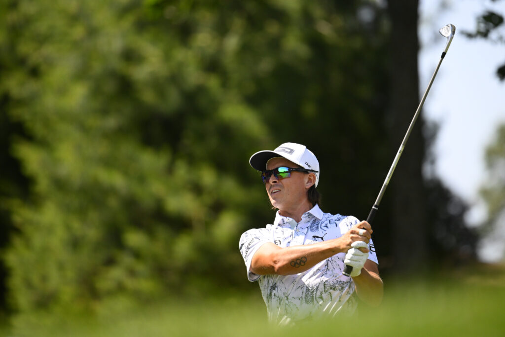 Rickie Fowler in action during the Travelers Championship 2025