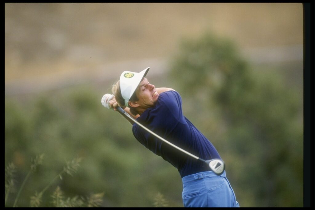 Wayne Levi hits a shot during the 1990 RMCC Invitational