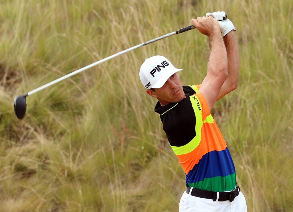 Billy Horschel hits a tee shot during the first round of the 2015 US Open