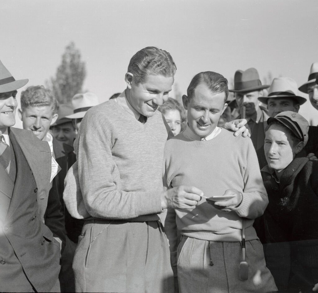 Golf Player Checking on Their Score