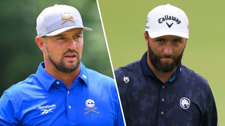 Bryson DeChambeau features at LIV Golf Virginia (left), Jon Rahm stars at the 2025 US Open (right)