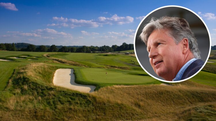 A general view of Oakmont, with an inset of Brandel Chamblee