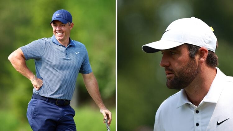 Rory McIlroy during his practice round ahead of the RBC Canadian Open 2025 / Scottie Scheffler at The Memorial Tournament