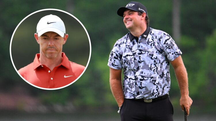 Patrick Reed image with Rory McIlroy inset