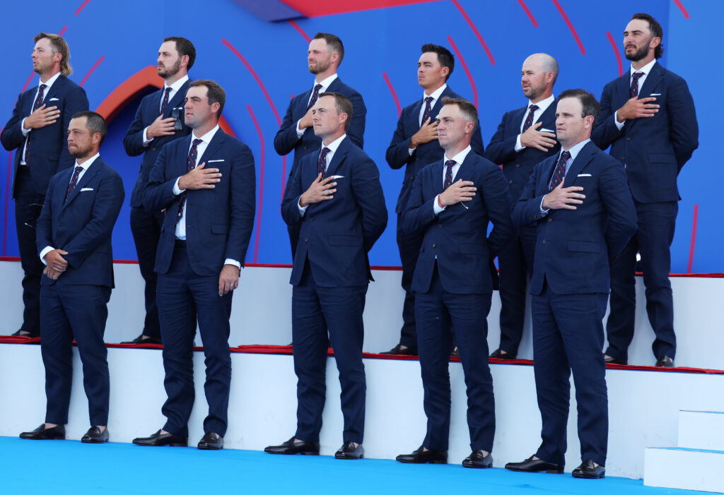 THE United States team sing the national anthem during the Opening Ceremony ahead of the 2023 Ryder Cup
