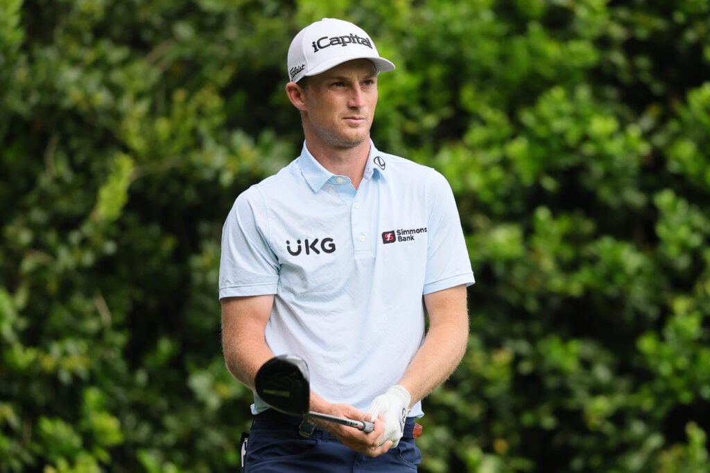 Will Zalatoris in action during the PGA Championship at Quail Hollow in 2025