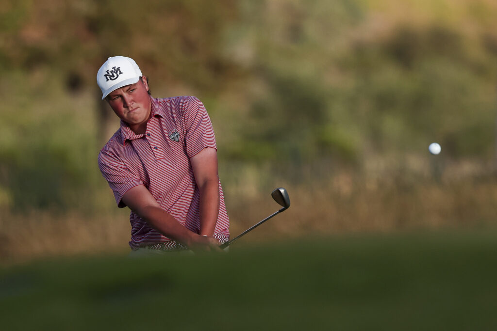 Carson Herron in action during the second round of the NCAA Division I Men's Golf Championship held at the Omni La Costa Resort.