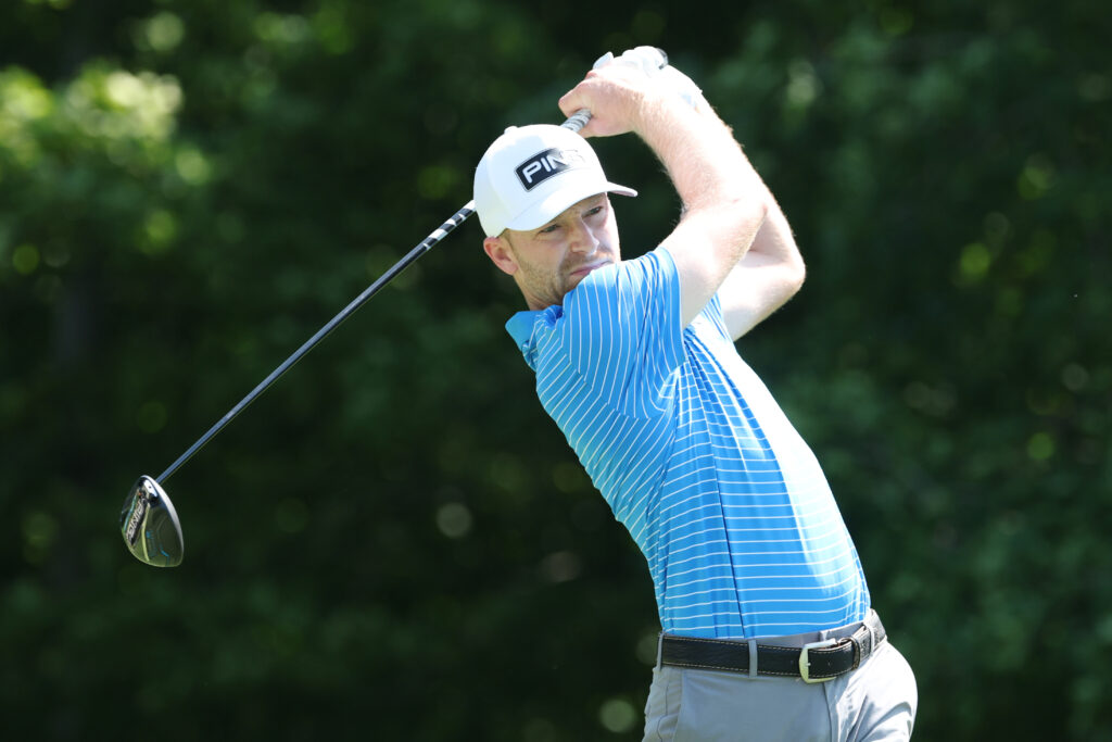 Brian Campbell hits driver at the John Deere Classic 2025