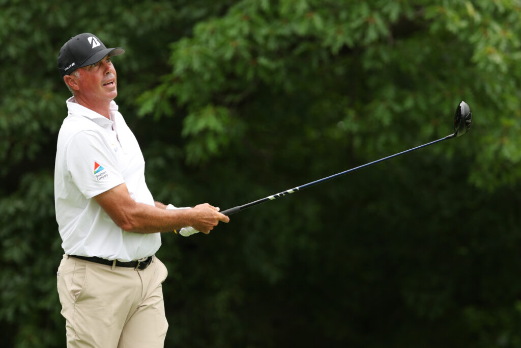 Matt Kuchar hits tee shot at the John Deere Classic 2025