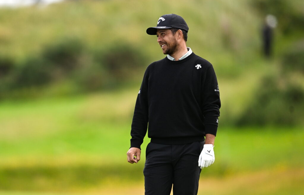 Xander Schauffele during a practice round at Royal Portrush Golf Club