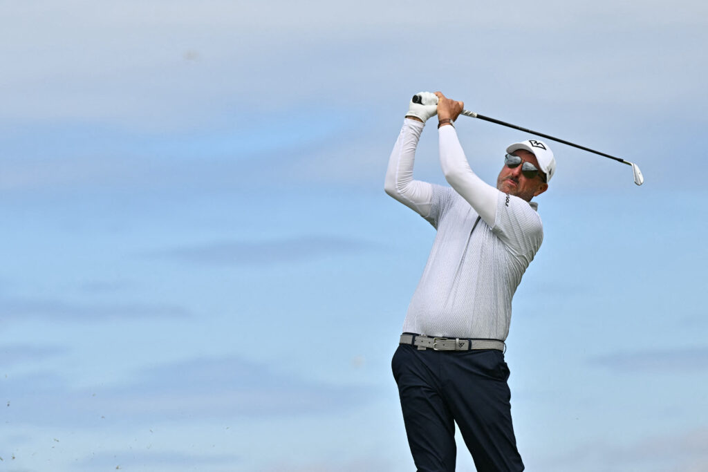 Phil Mickelson in action during day two of The Open at Royal Portrush