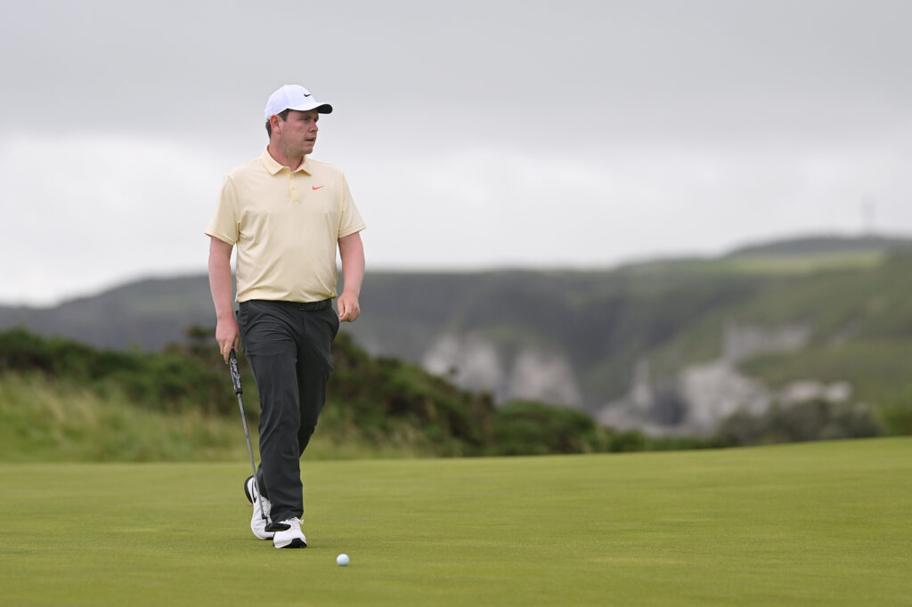 Robert MacIntyre stands on green at Royal Portrush Golf Club