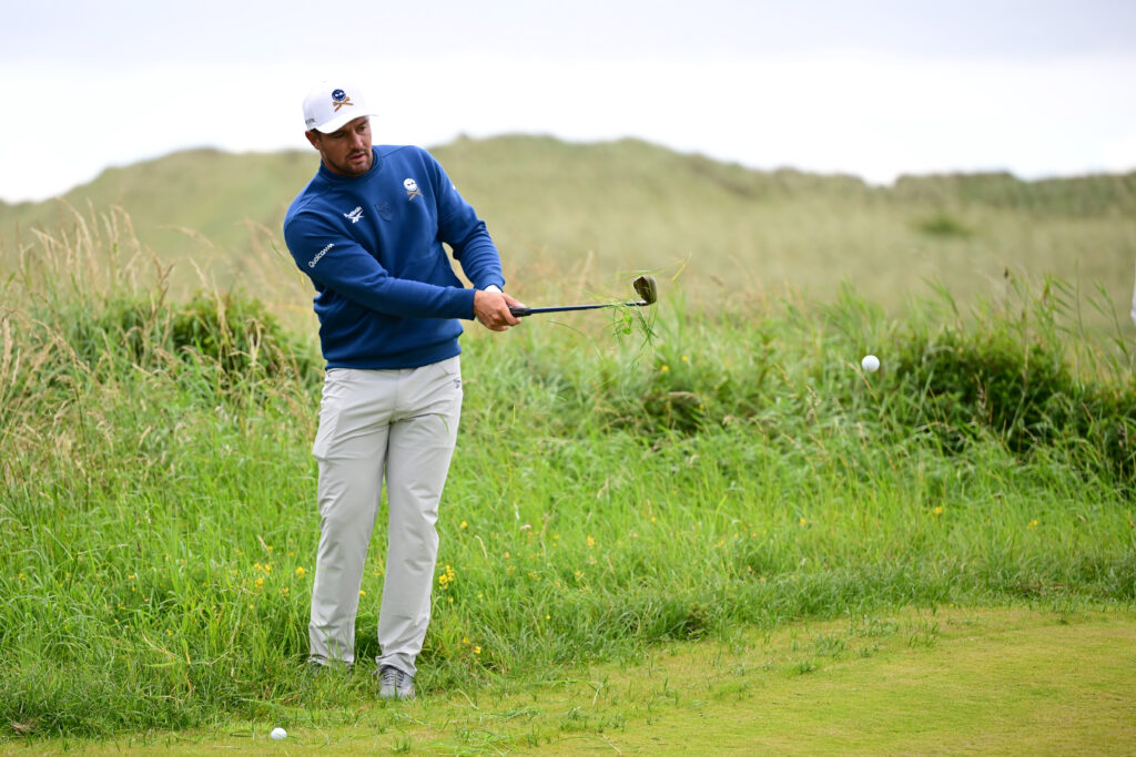 Bryson DeChambeau practicing at Royal Portrush ahead of The Open Championship