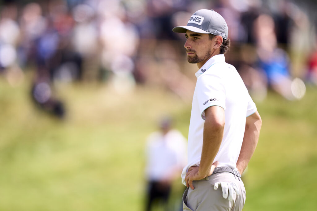 Joaquin Niemann looks on during the second round of The Open Championship at Royal Portrush