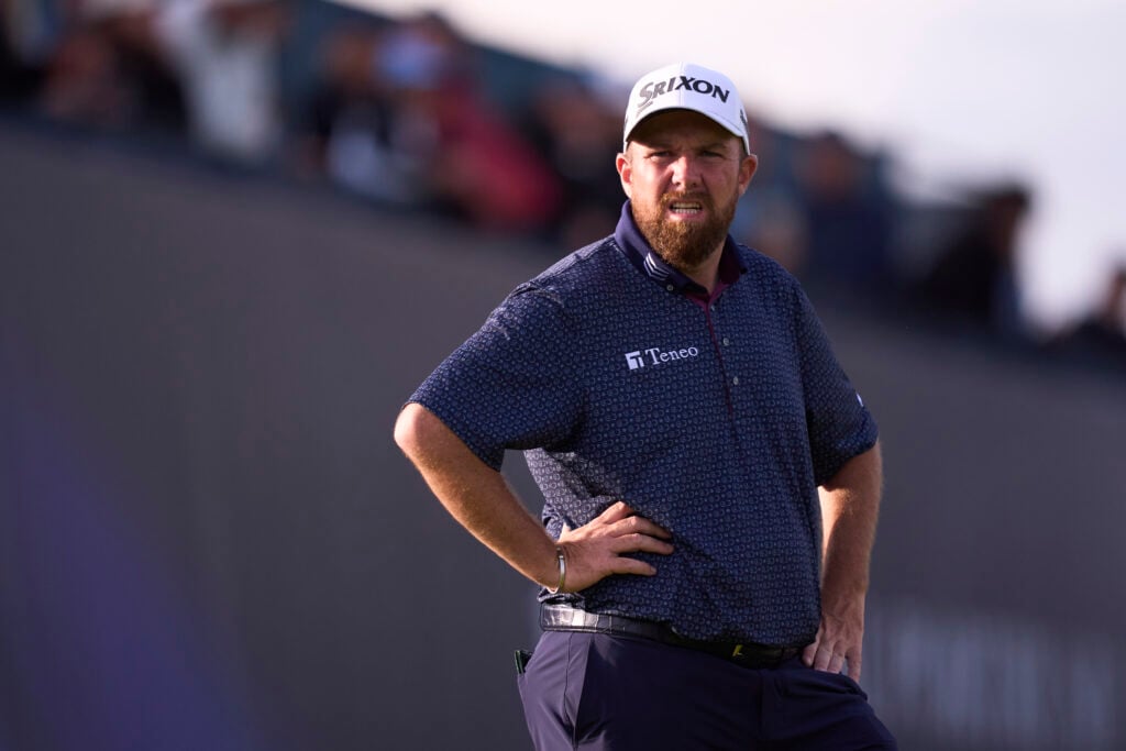 Shane Lowry looks on during the second round of The Open Championship at Royal Portrush