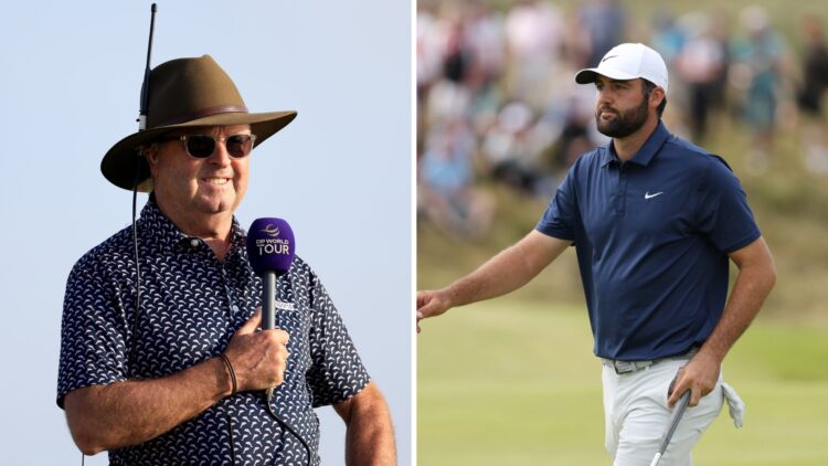 Wayne Riley at the Abu Dhabi HSBC Championship / Scottie Scheffler acknowledges the crowd on the eighth green during day four of The Open Championship