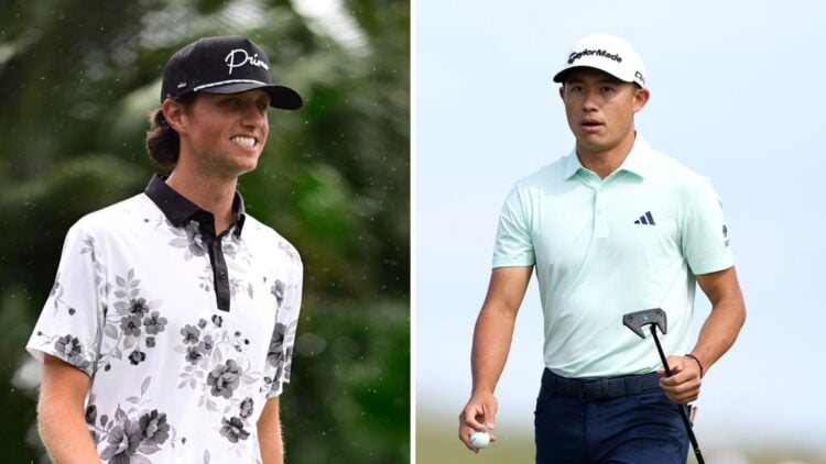 Split image of Grant Horvat and Collin Morikawa