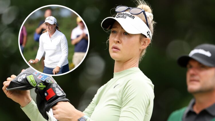 Nelly Korda image with Lottie Woad inset