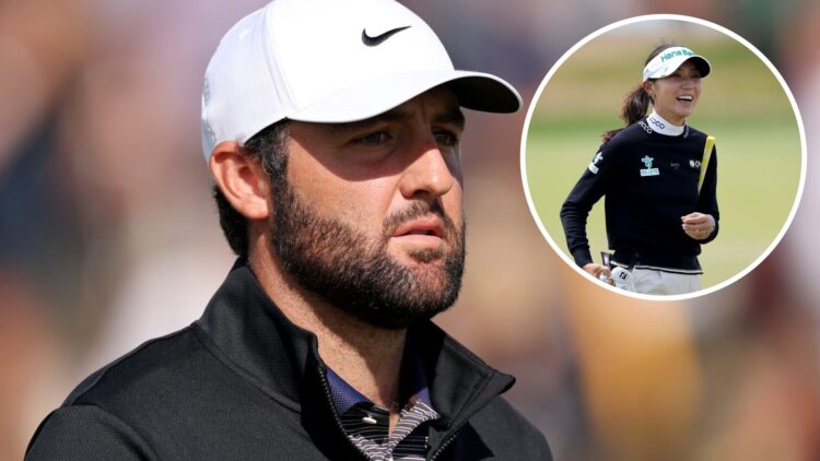 Scottie Scheffler image with Lydia Ko inset