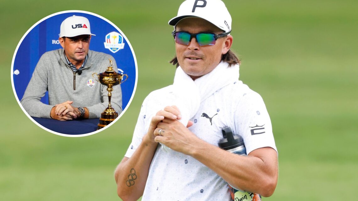Rickie Fowler image with Keegan Bradley inset