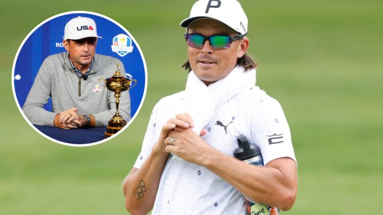 Rickie Fowler image with Keegan Bradley inset