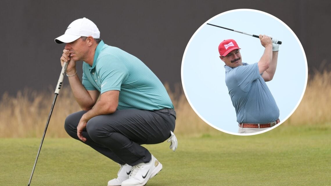 Rory McIlroy image with Johnson Wagner inset