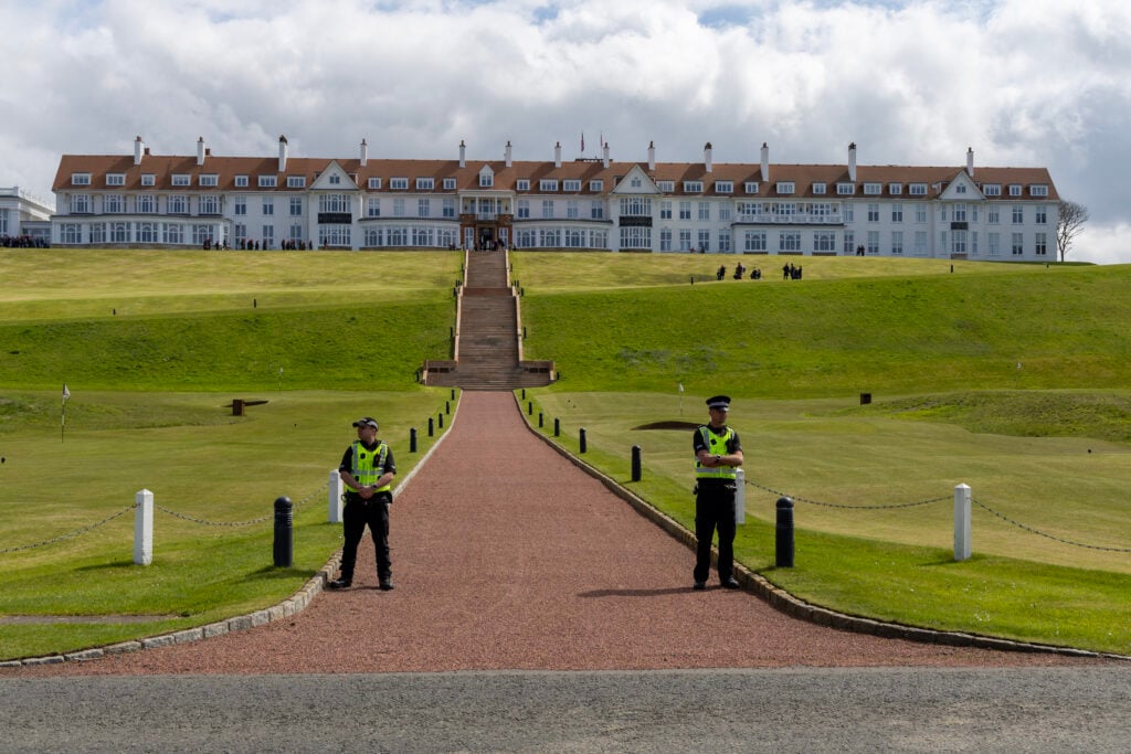 Former U.S. President Donald Trump Visits His Turnberry Golf Resort
