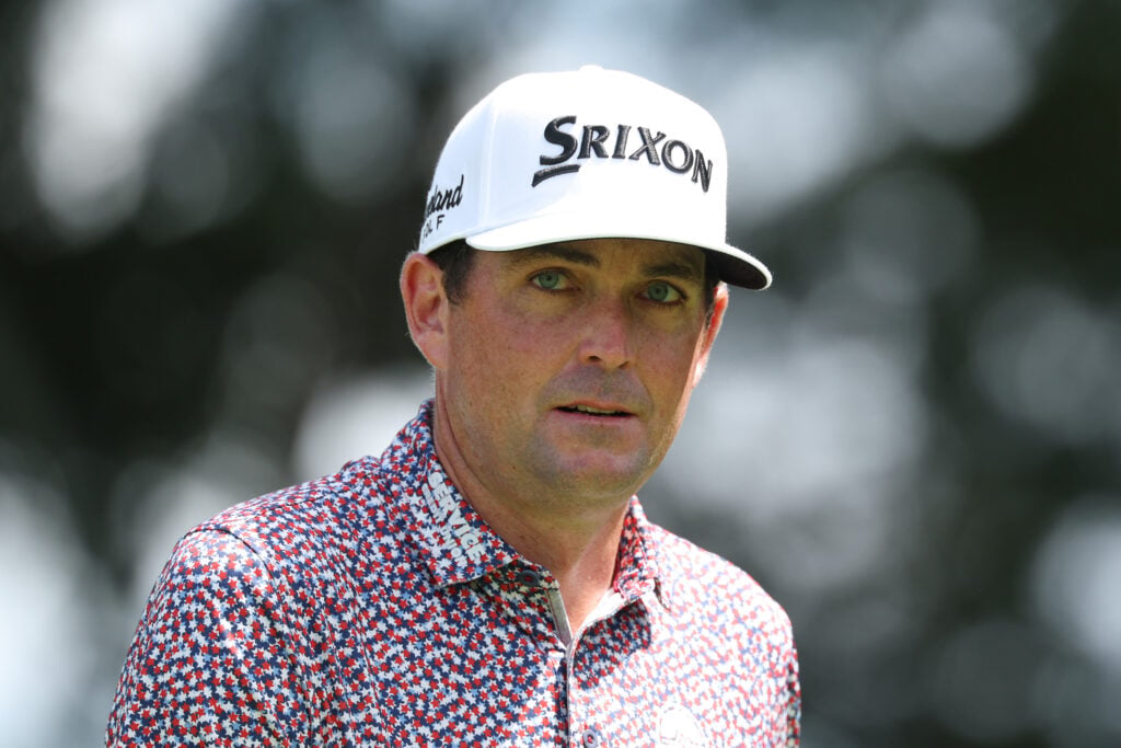 Keegan Bradley walks off the seventh tee during the final round of the TOUR Championship 2025 at East Lake
