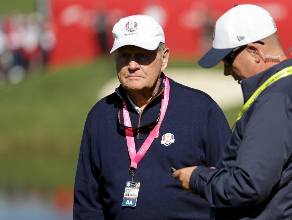 Jack Nicklaus on site during the 2016 Ryder Cup