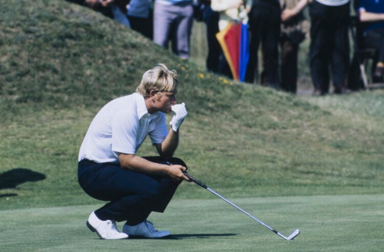 Jack Nicklaus at the 1971 Open Championship at Royal Birkdale.