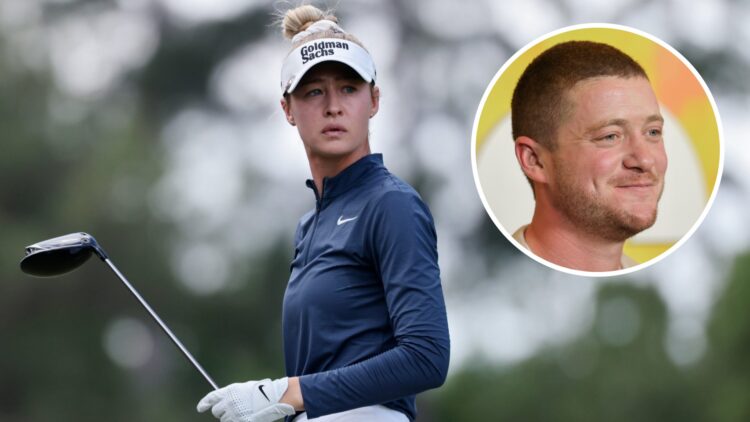 Nelly Korda image with Dan Rapaport inset
