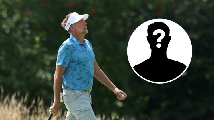 Ian Poulter image with mystery player inset