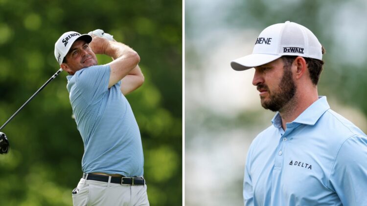 Keegan Bradley in action during the Memorial Tournament presented by Workday 2025 / Patrick Cantlay in action at the Truist Championship