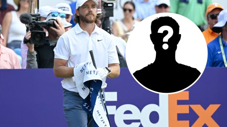 Tommy Fleetwood in action at the FedEx St Jude Championship with a mystery overlay