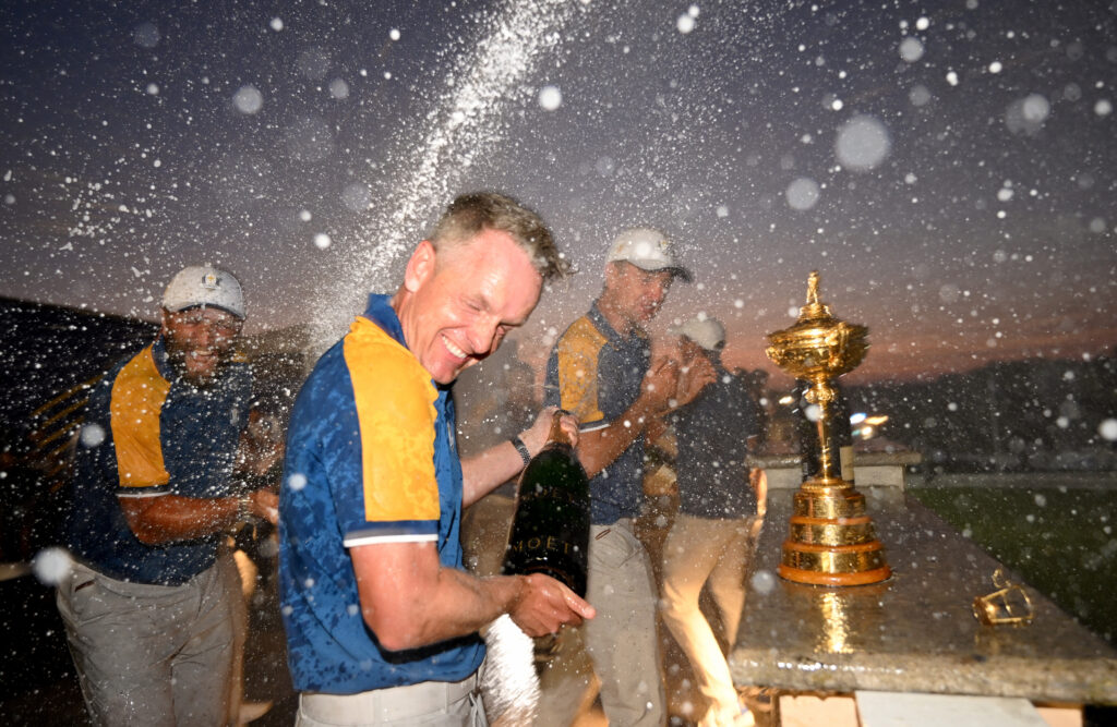 Team Europe celebrate winning the 2023 Ryder Cup