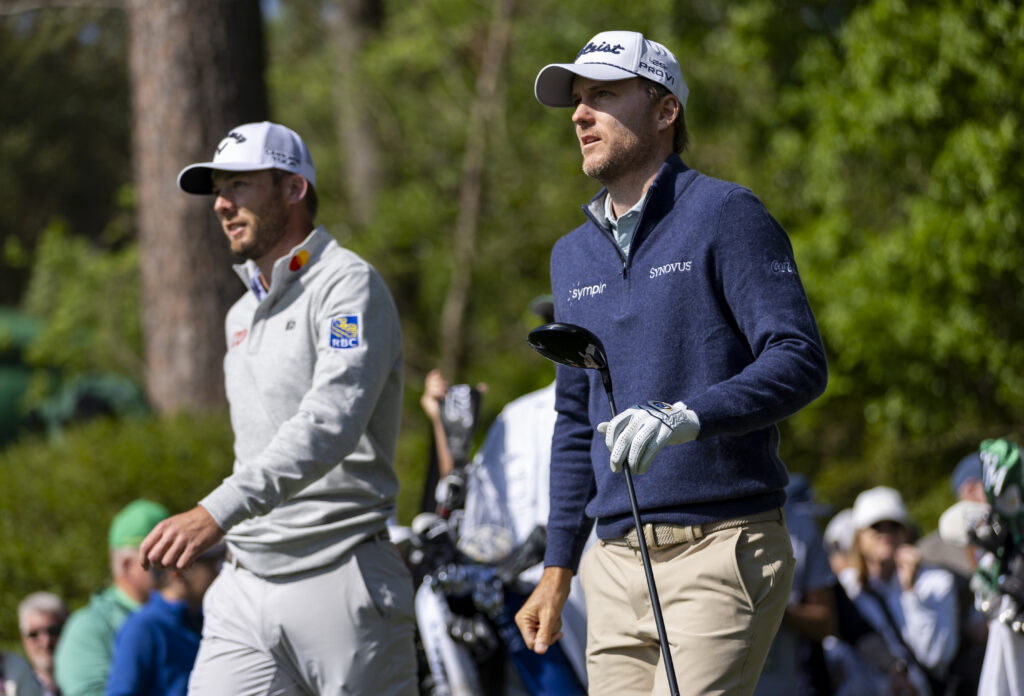 Russell Henley and Sam Burns at the The 2025 Masters