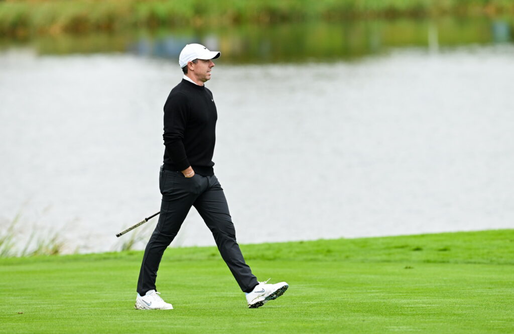 Rory McIlroy in practice at The K Club ahead of the Irish Open