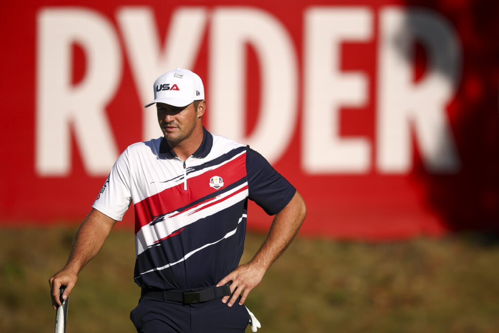 Bryson DeChambeau in practice at Bethpage Black ahead of the Ryder Cup