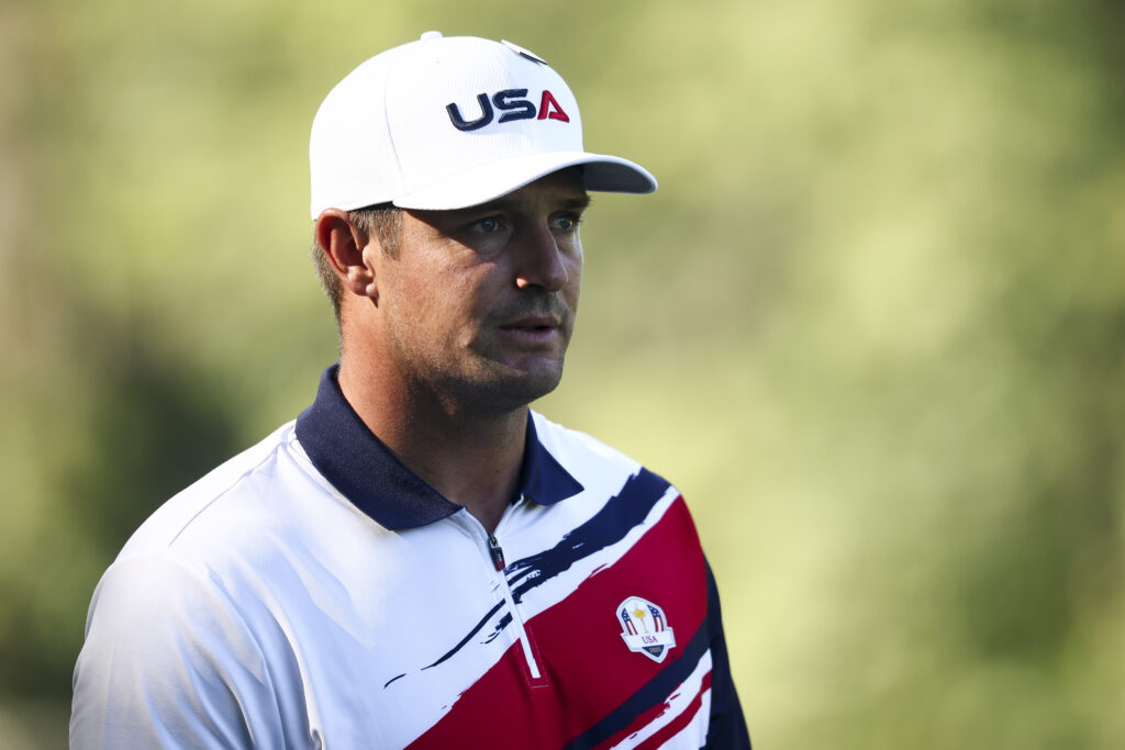 Bryson DeChambeau in practice at Bethpage Black ahead of the Ryder Cup