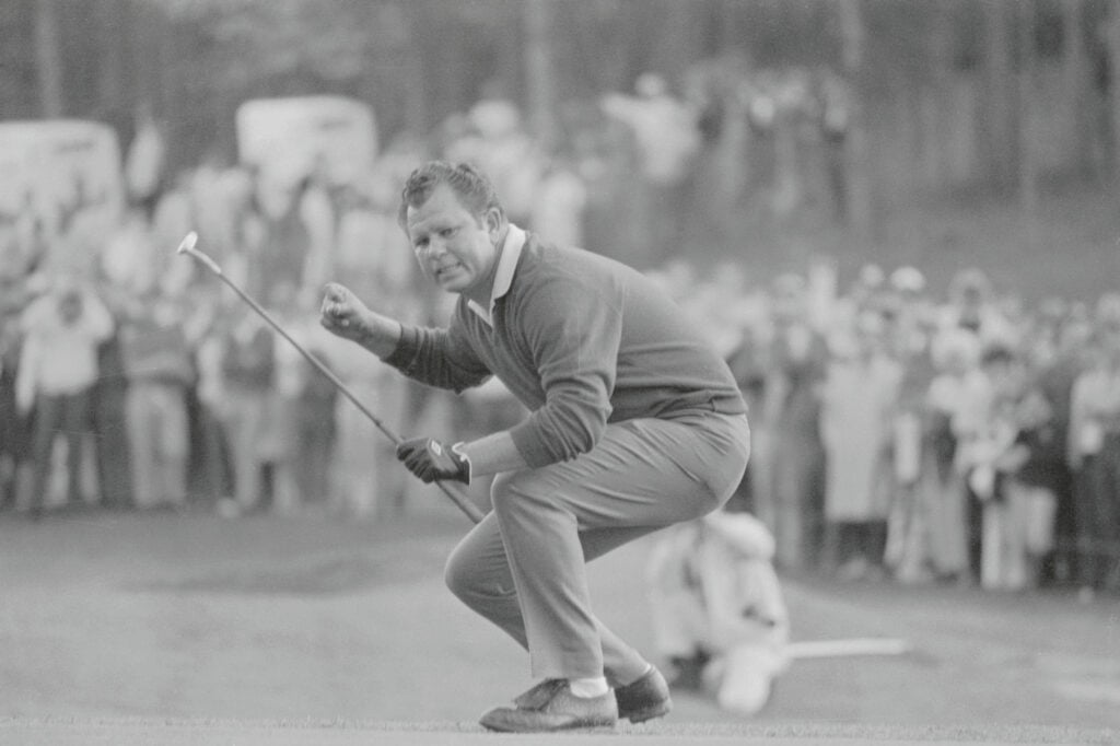 Orville Moody looking at his putt attempt at the Greater Greensborough Open