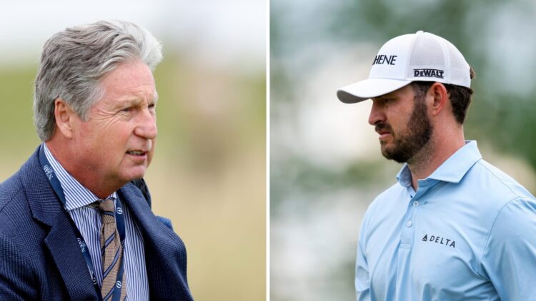 Brandel Chamblee at The Open at Royal Troon in 2024 / Patrick Cantlay in action at the Truist Championship