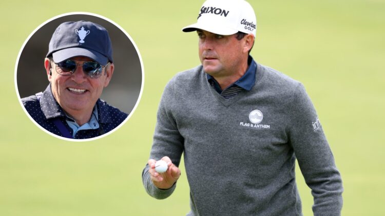 Keegan Bradley image with Paul McGinley inset
