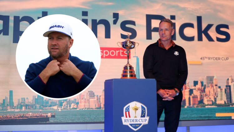 Luke Donald image with Graeme McDowell inset