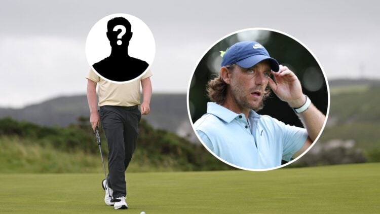 Robert MacIntyre (inset mystery image) looks on before the 2025 Open, inset Tommy Fleetwood looks on during the 2025 Tour Championship