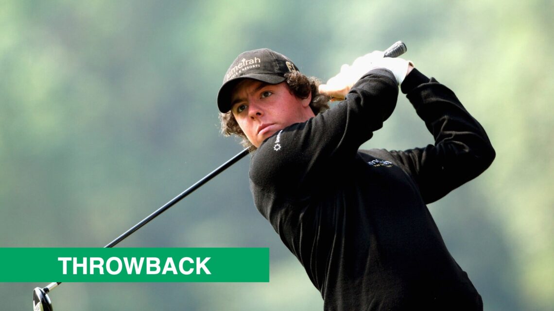 Rory McIlroy hits a tee shot in practice ahead of the 2008 Hong Kong Open