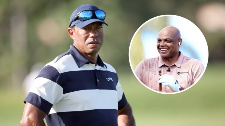 Tiger Woods image with Charles Barkley inset
