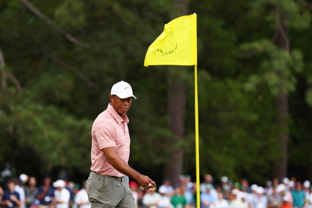 Tiger Woods during the first round of the 2024 Masters