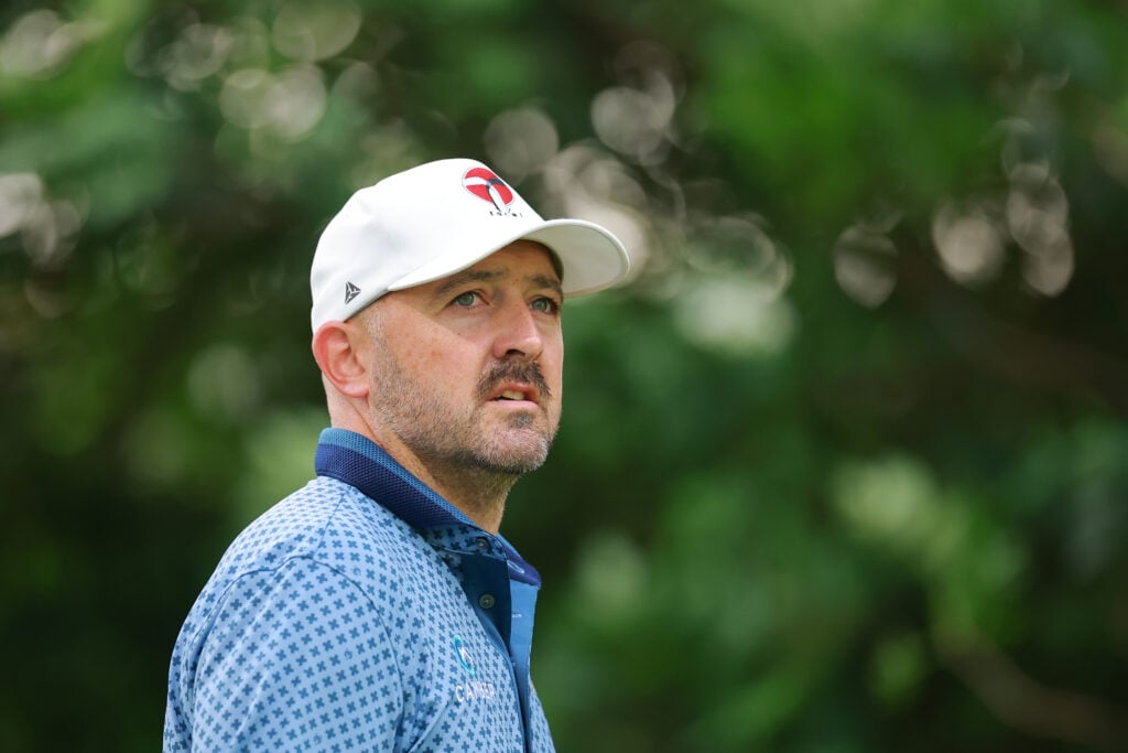 Rhein Gibson looks on during the final round of the Astara Golf Championship presented by Mastercard at Country Club de Bogota