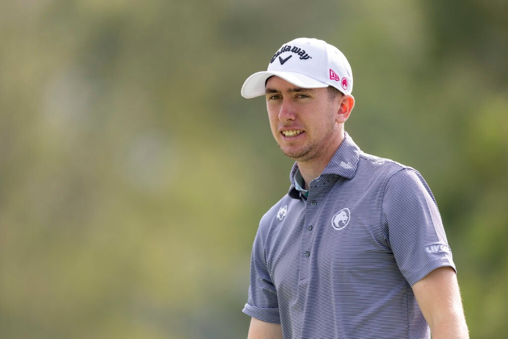 Tom McKibbin looks on during the first round of the Link Hong Kong Open